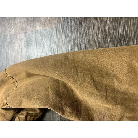 Levis Jacket Mens M Brown Sherpa Lined Canvas Chore Coat Barn Field Hooded - Picture 3 of 8